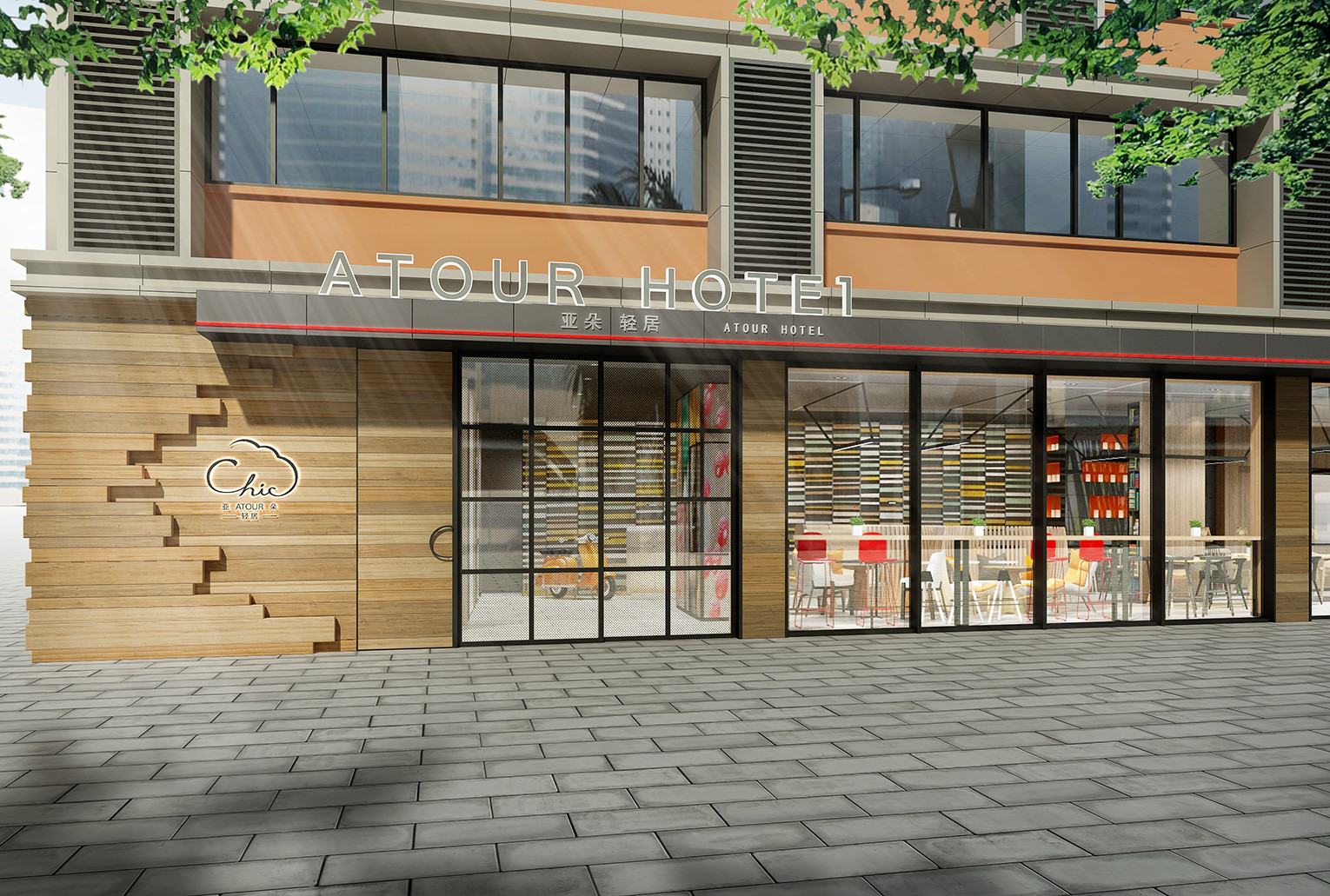 酒店設(shè)計外觀，酒店頭門裝飾